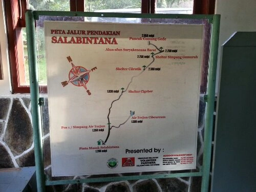 Peta Jalur Gunung Gede via Selabintana